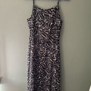 Elegant Black and White Patterned Dress